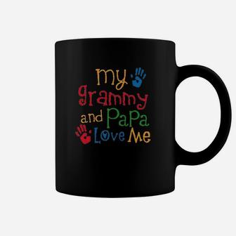 Grammy And Papa Love Me Coffee Mug | Crazezy AU