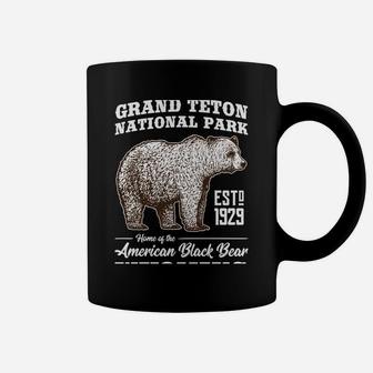 Grand Teton National Park Vintage Retro Bear Wyoming Gift Coffee Mug | Crazezy
