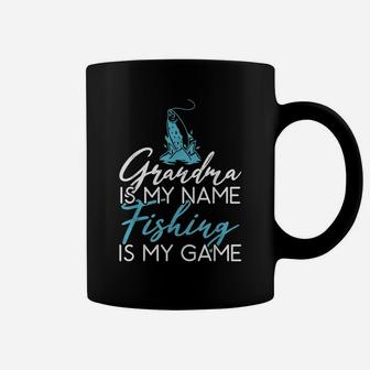 Grandma Is My Name Fishing Is My Game Hunting Fishing Coffee Mug | Crazezy