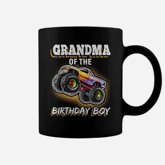 Grandma Of The Birthday Boy Monster Truck Birthday Gift Coffee Mug | Crazezy