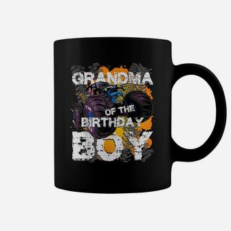 Grandma Of The Birthday Boy Monster Truck Matching Family Coffee Mug | Crazezy