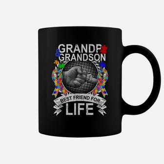 Grandpa And Grandson Best Friend Autism Awareness Kids Boys Coffee Mug | Crazezy CA