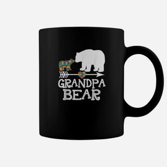 Grandpa Bear Autism Family Grandpa Autism Awareness Coffee Mug - Monsterry DE