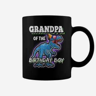 Grandpa Of The Birthday Boy Matching Family Dinosaur Gift Coffee Mug | Crazezy