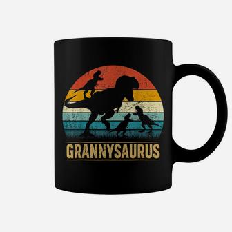 Granny Dinosaur T Rex Grannysaurus 3 Kids Funny Mother's Day Coffee Mug | Crazezy