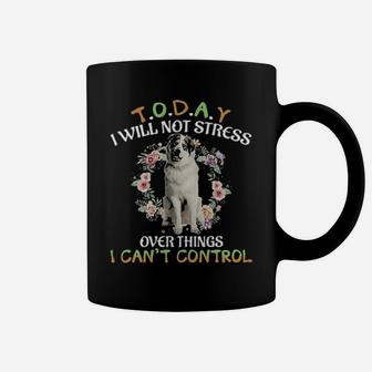 Great Pyrenees Today I Will Not Stress Over Things I Can't Control Coffee Mug - Monsterry UK