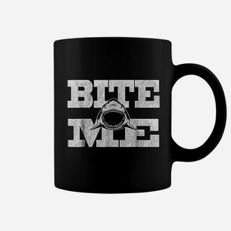 Great White Shark Bite Me Funny Coffee Mug | Crazezy AU