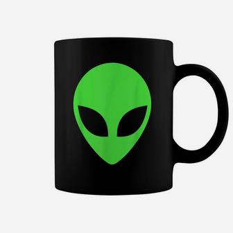 Green Alien Head 90'S Style Funny Alien Coffee Mug | Crazezy DE