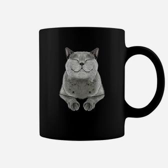 Grey Cat Smile Eager Face Coffee Mug | Crazezy