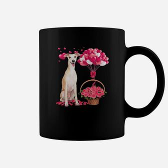 Greyhound Balloon Valentines Day Coffee Mug - Monsterry