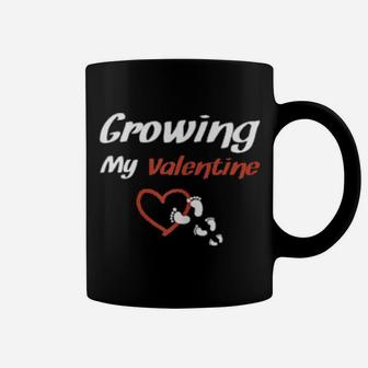 Growing My Valentine Baby Announcement Pregnancy Coffee Mug - Monsterry