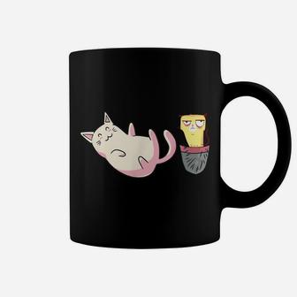 Grumpy Pocket Cat Japanese Kawaii Ramen Kitty Gift Pet Anima Coffee Mug | Crazezy