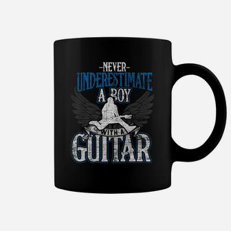 Guitarist Men Boys - Never Underestimate A Boy With A Guitar Coffee Mug | Crazezy UK