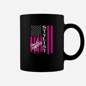 Hair Stylist American Flag Coffee Mug - Thegiftio