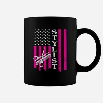 Hair Stylist American Flag Coffee Mug - Thegiftio