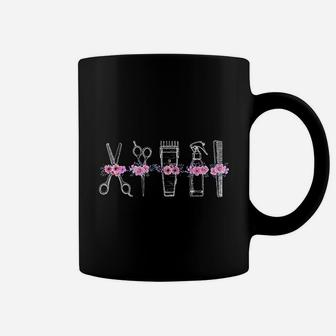 Hair Stylist Barber Tools Floral Coffee Mug - Thegiftio