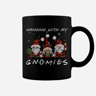 Hanging With Gnomies Gnome Christmas Xmas Buffalo Plaid Red Coffee Mug | Crazezy