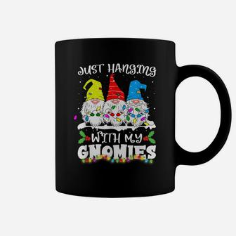 Hanging With My Gnomies Christmas Light Santa Gnome Xmas Coffee Mug | Crazezy DE