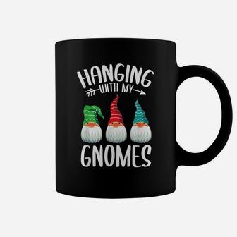 Hanging With My Gnomies Funny Family Christmas Holiday Gnome Coffee Mug | Crazezy CA