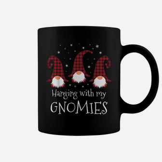 Hanging With My Gnomies Plaid Garden Christmas Gnome Coffee Mug | Crazezy