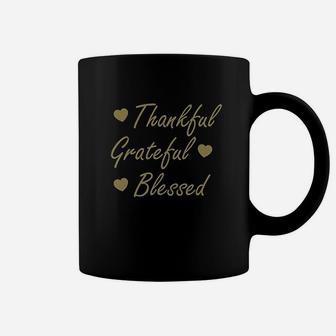 Hankful Grateful Blessed Happy Thanksgiving Day Coffee Mug | Crazezy CA