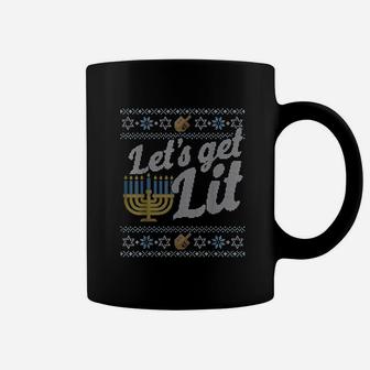 Hanukkah Lets Get Lit Coffee Mug | Crazezy CA