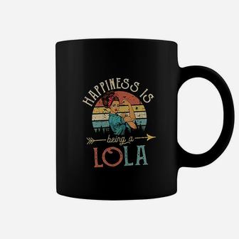 Happiness Is Being A Lola For Women Vintage Grandma Coffee Mug | Crazezy