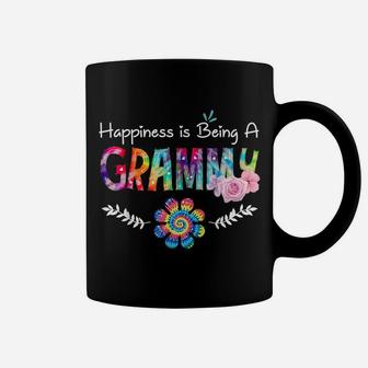 Happiness Is Being Grammy Flower Tie Dye Mother's Day Coffee Mug | Crazezy UK