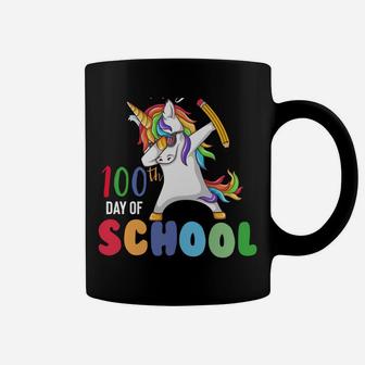 Happy 100 Days Of School Unicorn Dabbing 100Th Day Girls Kid Sweatshirt Coffee Mug | Crazezy DE