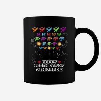 Happy 100Th Day Of 5Th Grade Funny Virtual School Gaming Coffee Mug | Crazezy UK