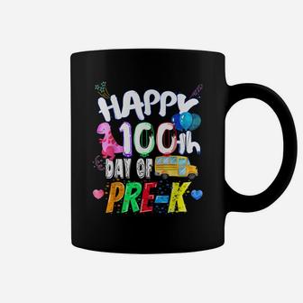 Happy 100Th Day Of Pre-K Shirt 100 Days Of Preschool Teacher Coffee Mug | Crazezy