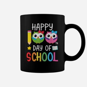 Happy 100Th Day Of School Kindergarten Owl Girls Gifts Coffee Mug | Crazezy
