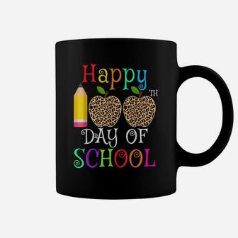 Happy 100Th Day Of School Leopard Print Gift Teacher Student Coffee Mug | Crazezy