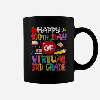 Happy 100Th Day Of Virtual 3Rd Grade Teachers Students Gifts Coffee Mug | Crazezy