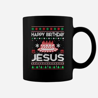 Happy Birthday Jesus Christian Woman Men Kids Ugly Christmas Sweatshirt Coffee Mug | Crazezy CA