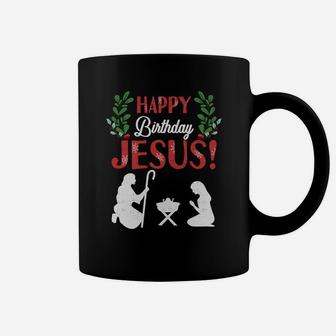 Happy Birthday Jesus Christmas Christian Manger Coffee Mug | Crazezy
