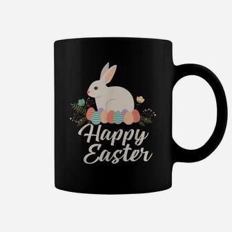 Happy Easter Bunny Tee Gift Easter Egg Nest Flower Tee Coffee Mug | Crazezy