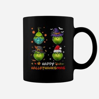 Happy Hallothanksmas GRin-Ch Christmas - Autumn Fall Gift Coffee Mug | Crazezy
