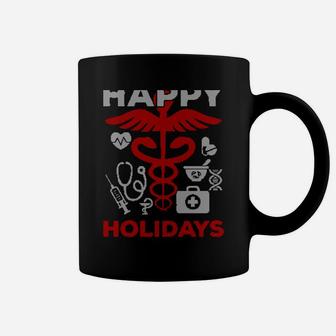 Happy Holidays Nurse Doctor Medical Profession Coffee Mug | Crazezy