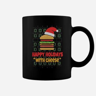 Happy Holidays With Cheese Santa Burger Coffee Mug - Monsterry DE