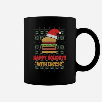 Happy Holidays With Cheese Santa Burger Coffee Mug - Monsterry CA