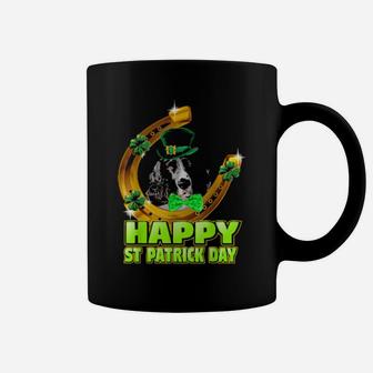 Happy Patrick Day English Setter Shamrock Lucky Dog Coffee Mug - Monsterry UK