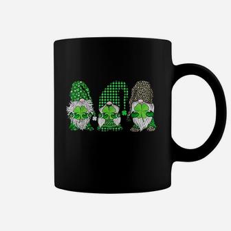 Happy St Patricks Day Three Gnomes Shamrock Gift Coffee Mug | Crazezy UK