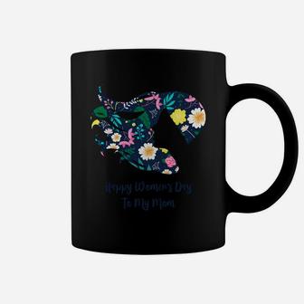 Happy Womens Day To My Mom Floral Gift Idea Coffee Mug - Seseable