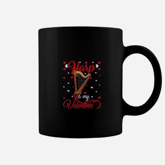 Harp Is My Valentine Musical Instrument Valentine's Day Coffee Mug - Monsterry AU