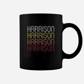 Harrison Retro Wordmark Pattern Coffee Mug - Thegiftio UK