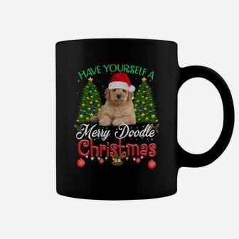 Have Yourself A Merry Doodle Christmas Goldendoodle Dog Love Coffee Mug | Crazezy DE