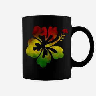 Hawaii Hibiscus Flower Hawaiian Rasta Water Colors Coffee Mug | Crazezy CA