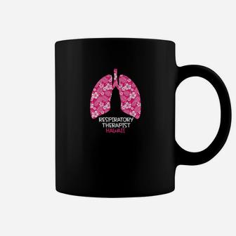 Hawaii Respiratory Therapist Therapy Hibiscus Flower Lungs Coffee Mug - Monsterry