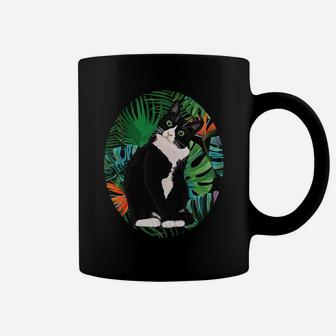 Hawaiian Tshirt Tuxedo Cat Tropical Gift Animal Lovers Sweatshirt Coffee Mug | Crazezy